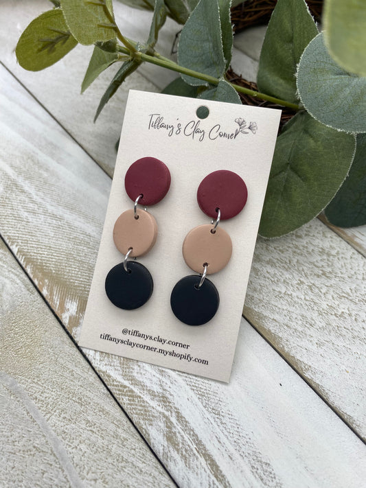 Garnet & Gold Earrings