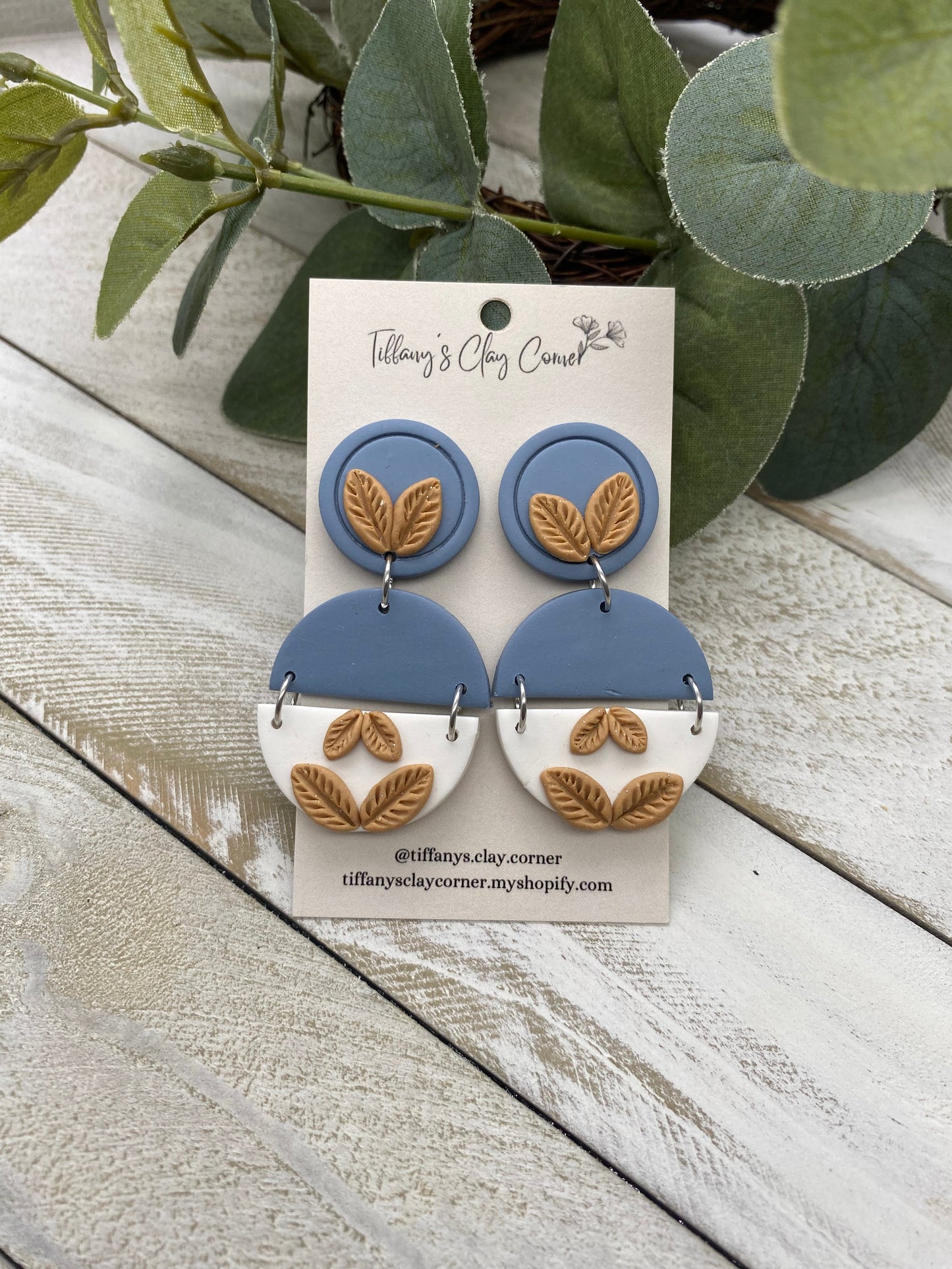 Golden Glow Foliage Earrings