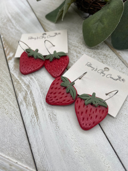 Fresh Picked Strawberry Earrings