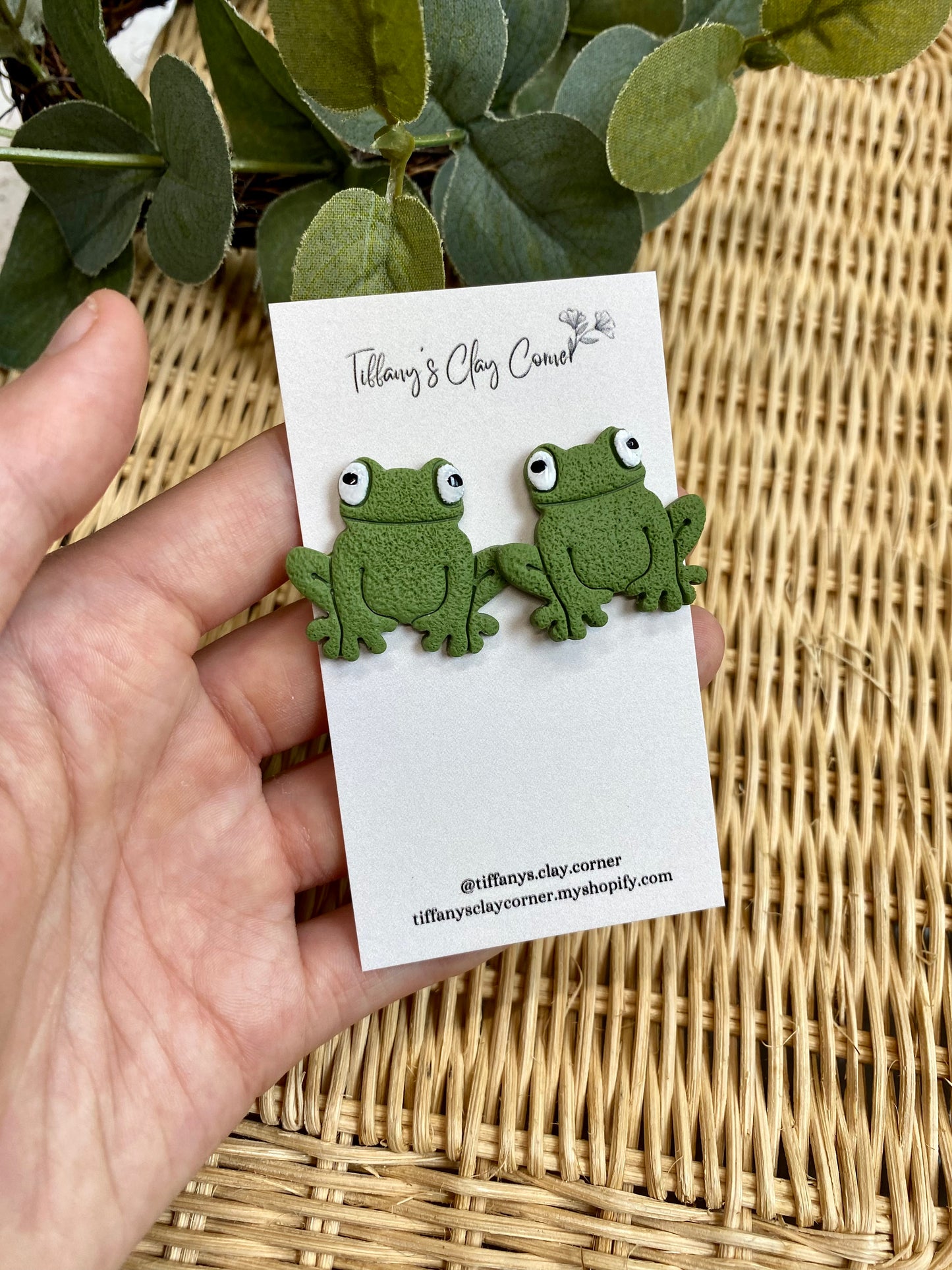 A. Frog Clay Earring Studs