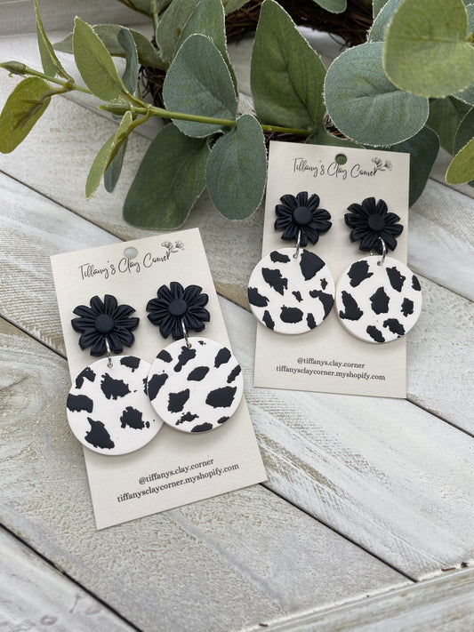 Milk Cow Print Earrings